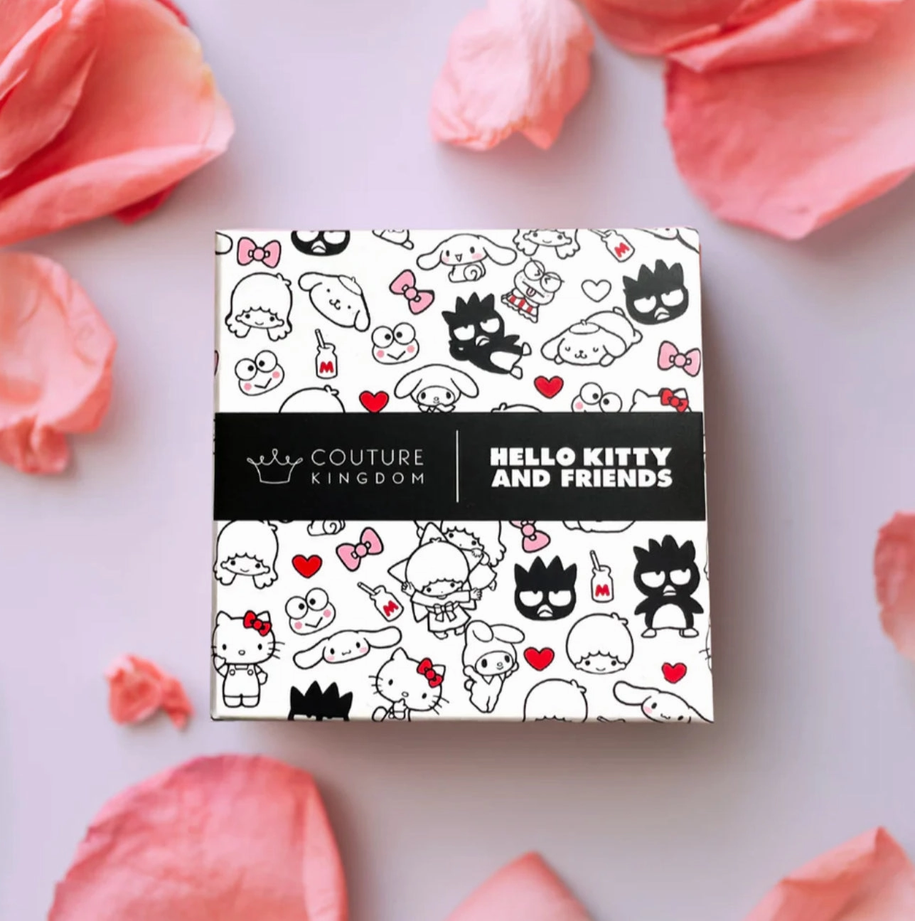 Sanrio - Hello Kitty Crystal Heart- Silver Necklace & Drop Earring