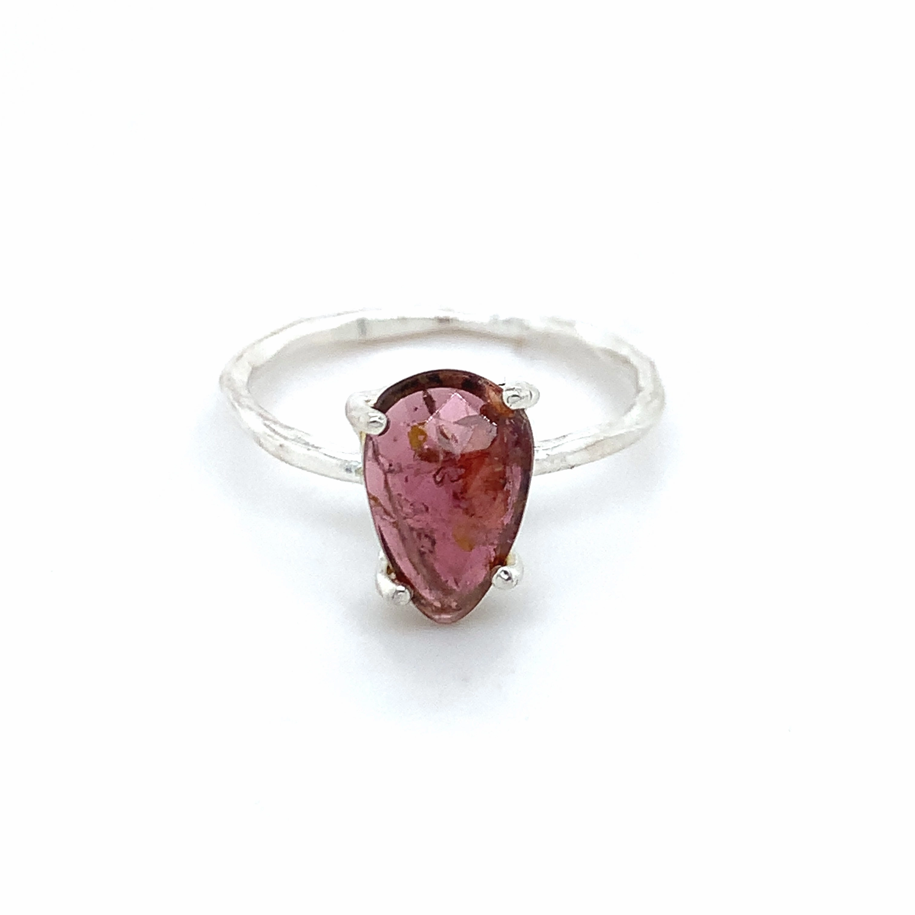 Semi-Precious Tourmaline Silver Ring