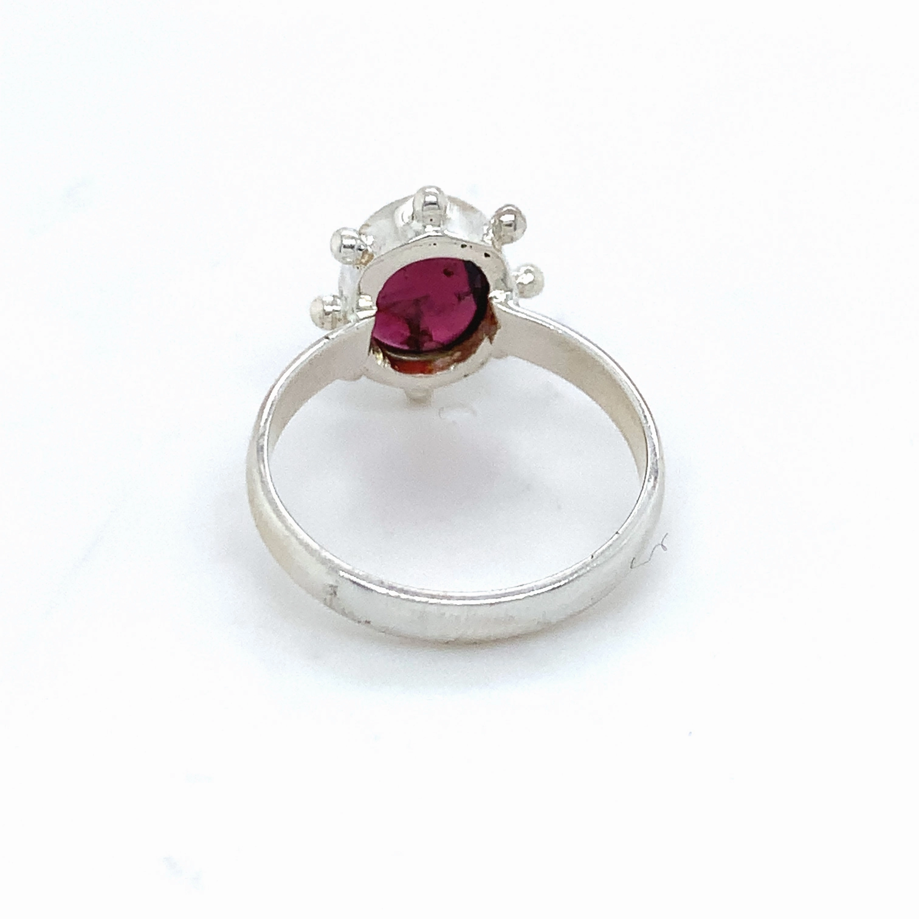 Semi-Precious Tourmaline Silver Sun Ring