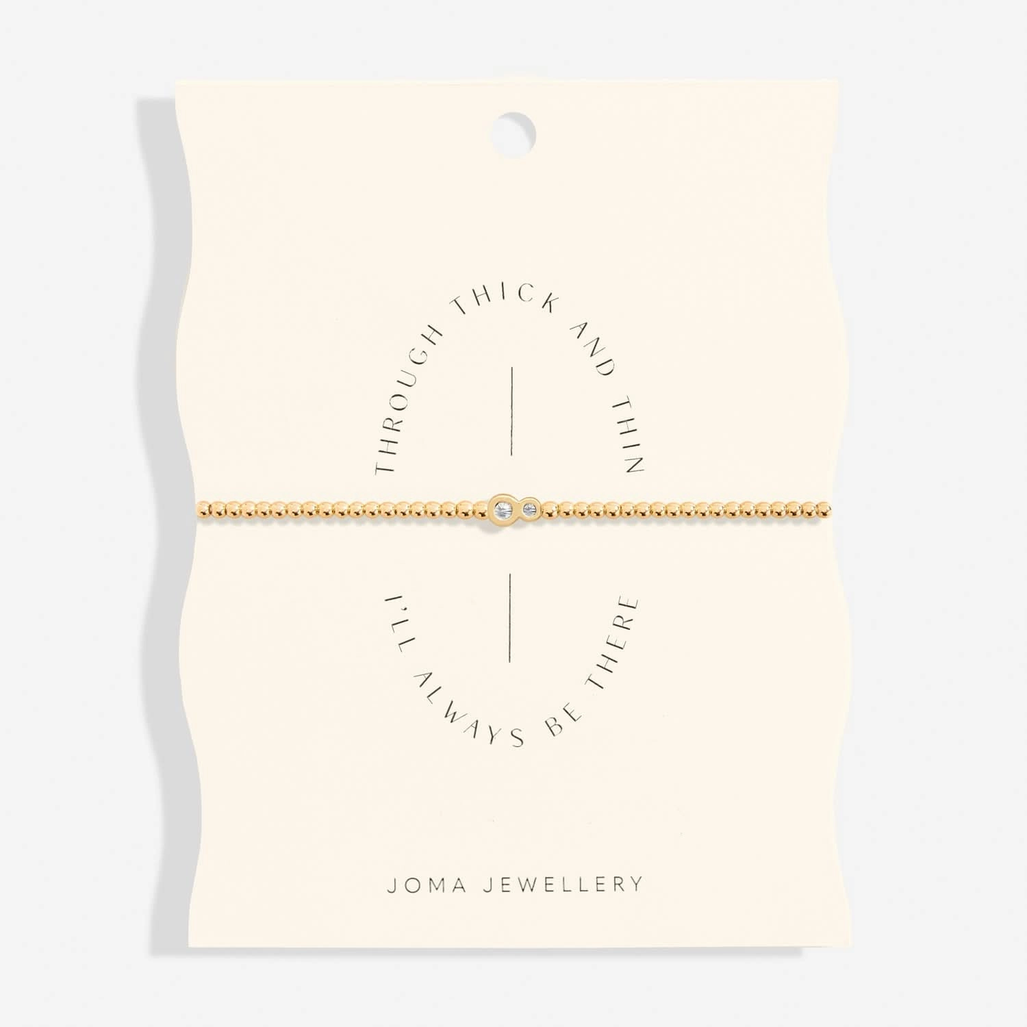 Share Happiness Through Thick Thin Ill Always Be There Gold Plated Bracelet 7385