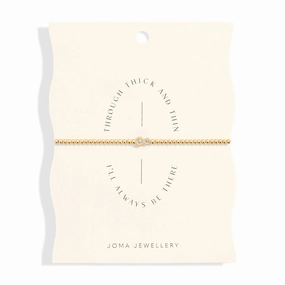 Share Happiness Through Thick Thin Ill Always Be There Gold Plated Bracelet 7385