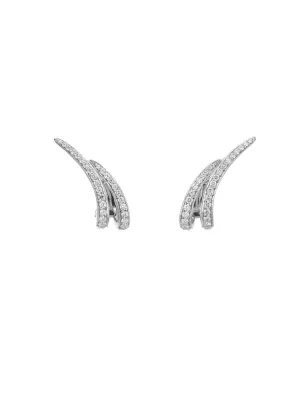Shaun Leane 18ct White Gold Diamond Pave Ear Cuffs Earrings
