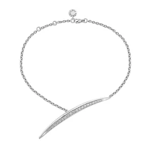 Shaun Leane Armis 18ct White Gold Diamond Pave Single Bar Bracelet D