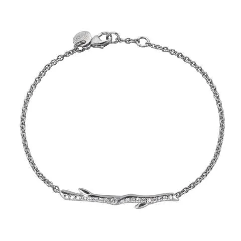 Shaun Leane Cherry Blossom Sterling Silver Diamond Branch Bracelet