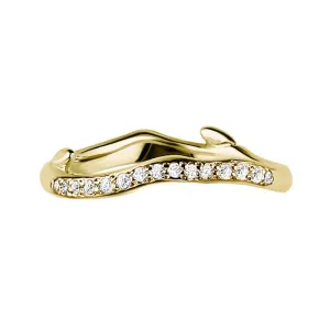 Shaun Leane Cherry Blossom Yellow Gold Vermeil Diamond Branch Ring