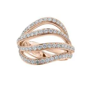 Shaun Leane Entwined 18ct Rose Gold 1.30ct Diamond Bombay Ring