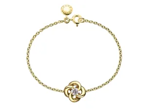 Shaun Leane Entwined 18ct Yellow Gold Diamond Petal Flower Bracelet