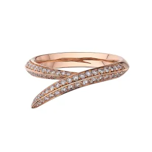 Shaun Leane Sabre 18ct Rose Gold 0.57ct Diamond Interlocking Ring