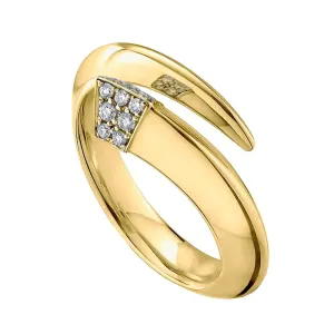 Shaun Leane Sabre 18ct Yellow Gold Plated Sterling Silver Diamond Tusk Ring
