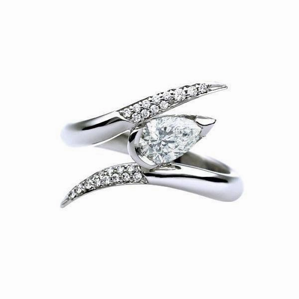 Shaun Leane Entwined 18ct White Gold 0.64ct Diamond Ariana Engagement Ring