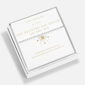 She Believed She Could So She Did Silver Gold Plated 17.5cm Bracelet 6843