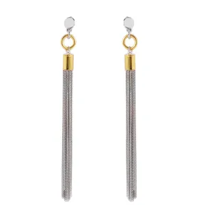 Silver 925 Gold Plated Ponytail Earrings - ITE00073RH-GP