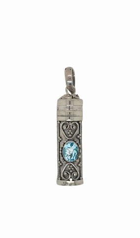Silver & Birthstone Keepsake Pendant - 5 variants
