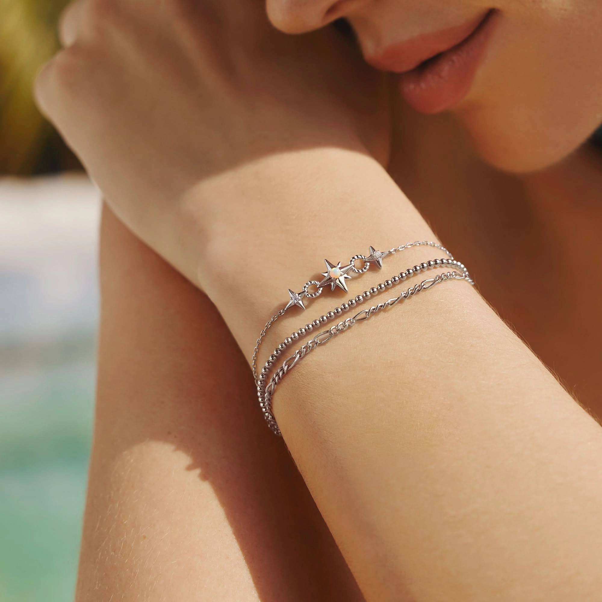 Silver Filia Curb Chain Bracelet B063-02H
