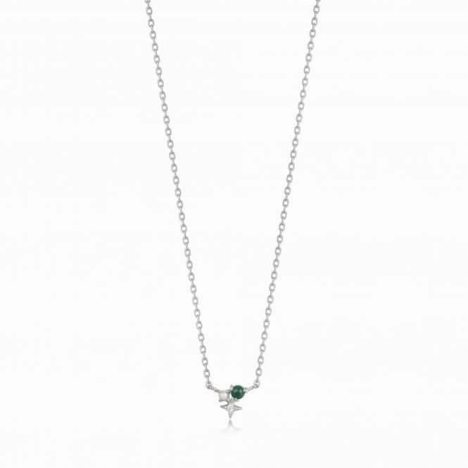 Silver Malachite Star Necklace N039-01H-M