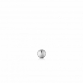 Silver Mini Sphere Barbell Single Earring E035-01H