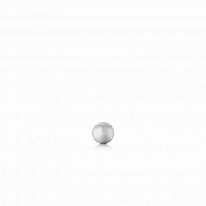 Silver Mini Sphere Barbell Single Earring E035-01H