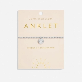 Silver Plated Coin Anklet Bracelet 23cm Stretch | Dazzling Charm & Timeless Elegance