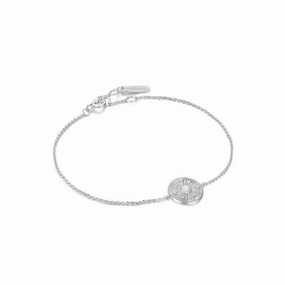 Silver Scattered Stars Kyoto Opal Disc Bracelet B034-02H