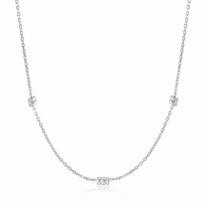 Silver Smooth Twist Chain Necklace N038-02H
