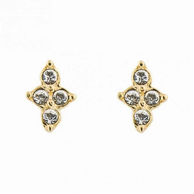 Small Zirconia Flower Stud Earrings E6264C