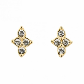 Small Zirconia Flower Stud Earrings E6264C