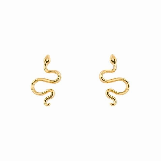 Snake Stud Gold Plated Earrings E6239