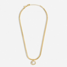 Solaria Baroque Pearl Gold Plated Pendant 46cm   5cm Necklace 7154