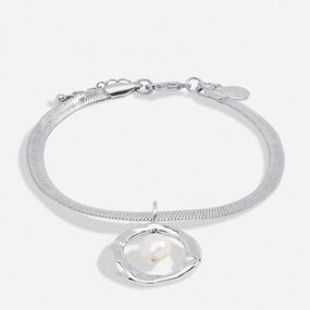 Solaria Baroque Pearl Silver Plated Pendant 18cm   3cm Bracelet 7145