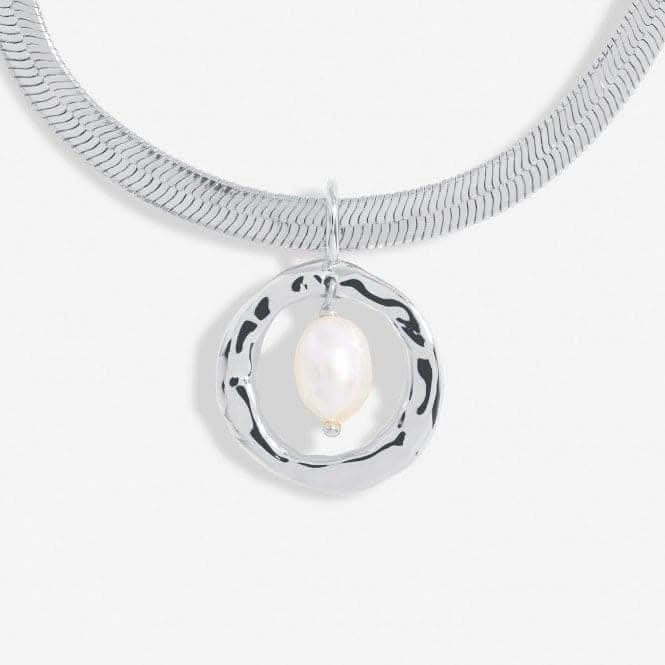 Solaria Baroque Pearl Silver Plated Pendant 18cm   3cm Bracelet 7145