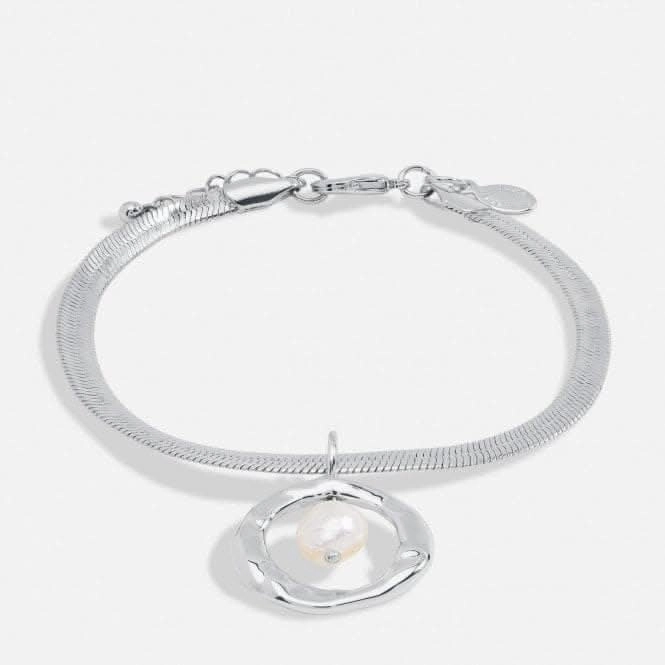 Solaria Baroque Pearl Silver Plated Pendant 18cm   3cm Bracelet 7145