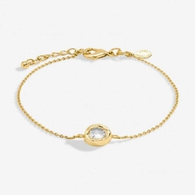 Solaria Zirconia Gold Plated 18cm   3cm Bracelet 7164