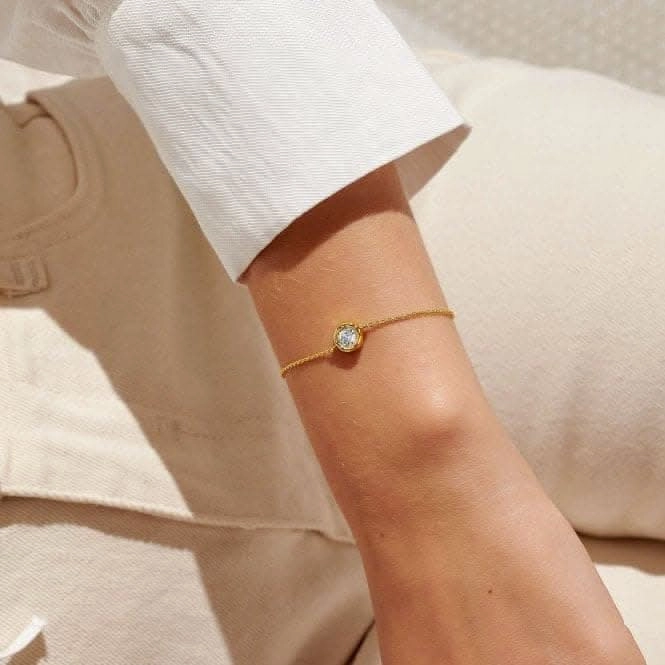 Solaria Zirconia Gold Plated 18cm   3cm Bracelet 7164