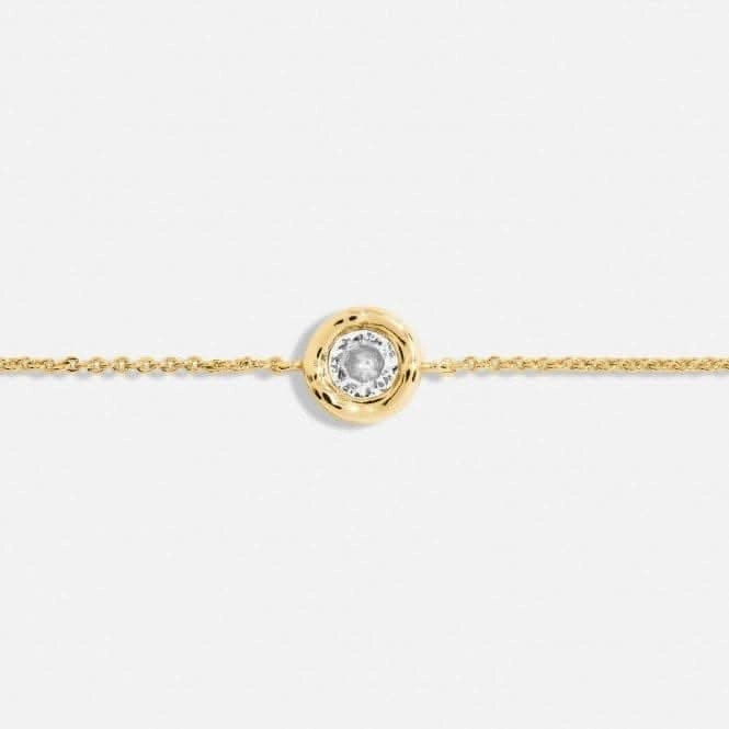 Solaria Zirconia Gold Plated 18cm   3cm Bracelet 7164
