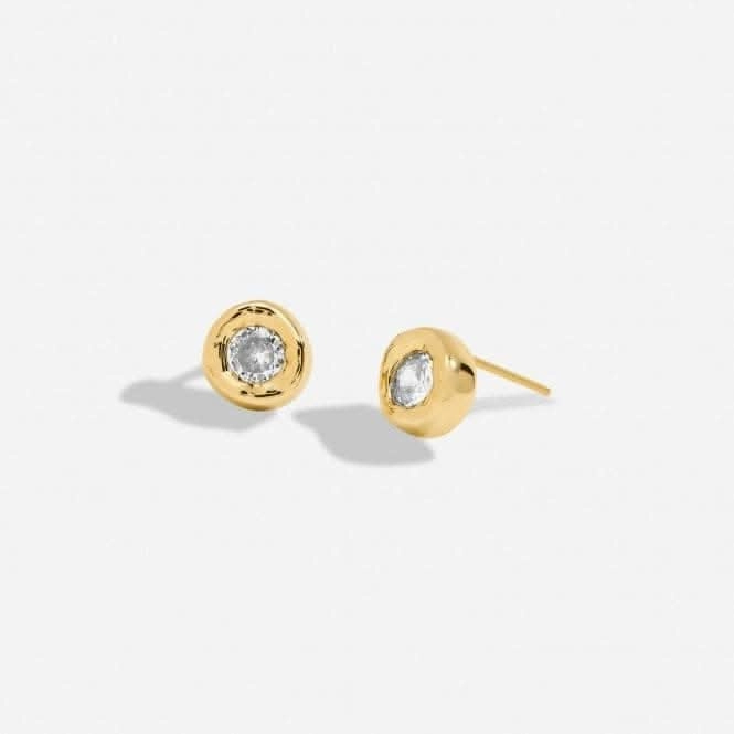 Solaria Zirconia Gold Plated Stud Earrings 7165