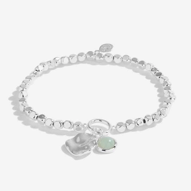 Spirit Stones Amazonite Silver 17.5cm Stretch Bracelet 5450