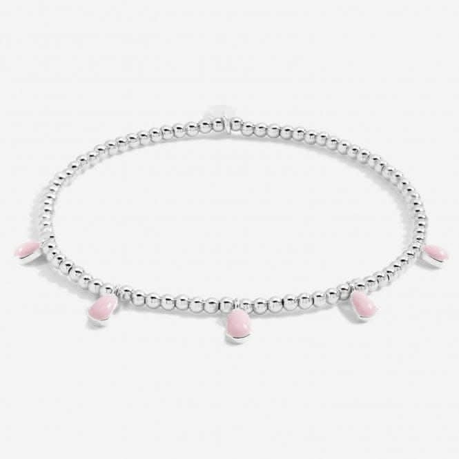 Stacks Of Style Pink Enamel Silver Plated Set Of 2 Bracelets 7097