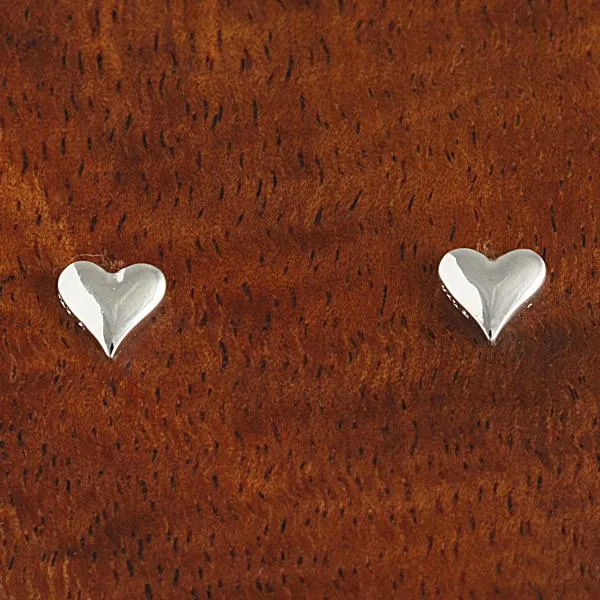 Sterling Silver Heart Post Earrings