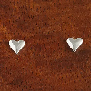 Sterling Silver Heart Post Earrings