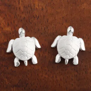 Sterling Silver Honu (Hawaiian Turtle) Post Earrings