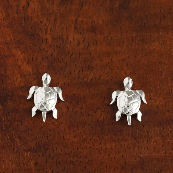 Sterling Silver Honu (Hawaiian Turtle) Post Earrings