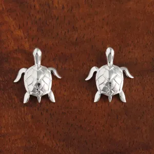 Sterling Silver Honu (Hawaiian Turtle) Post Earrings