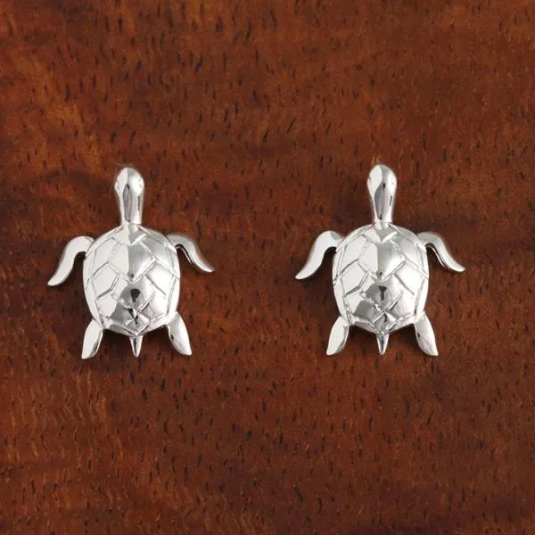 Sterling Silver Honu (Hawaiian Turtle) Post Earrings