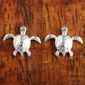 Sterling Silver Honu (Hawaiian Turtle) Post Earrings