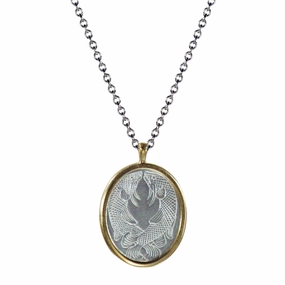 Sterling Silver & 10K Gold Golden Fishes Pendant