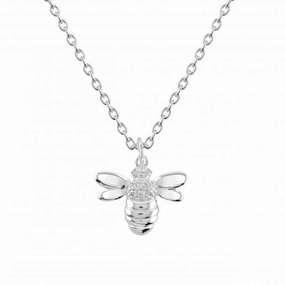 Sterling Silver Bee Cubic Zirconia Pendant 9563CZ