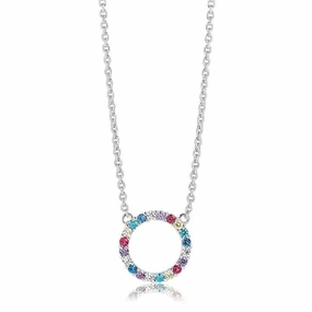 Sterling Silver Biella Grande Necklace SJ-C338-XCZ