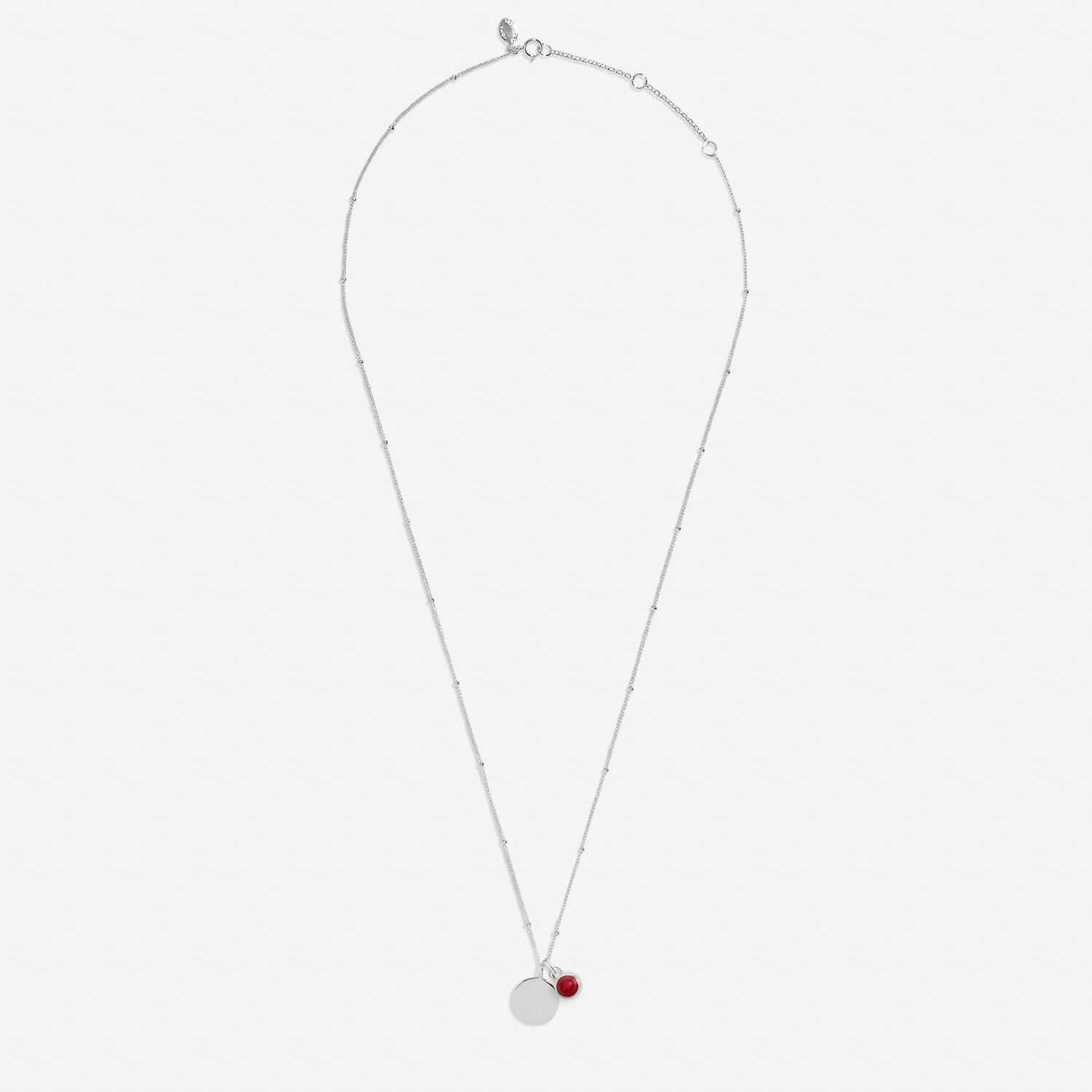 Sterling Silver Birthstone A Little January Necklace JJS0070
