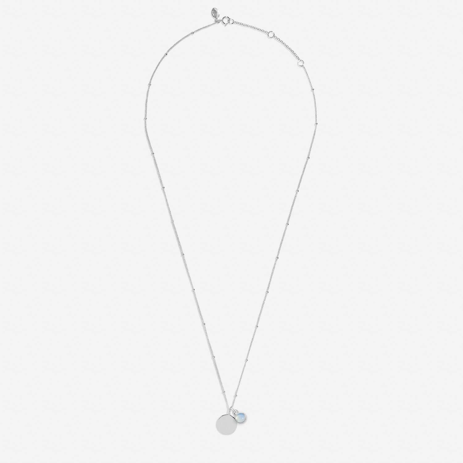 Sterling Silver Birthstone A Little June Necklace JJS0075