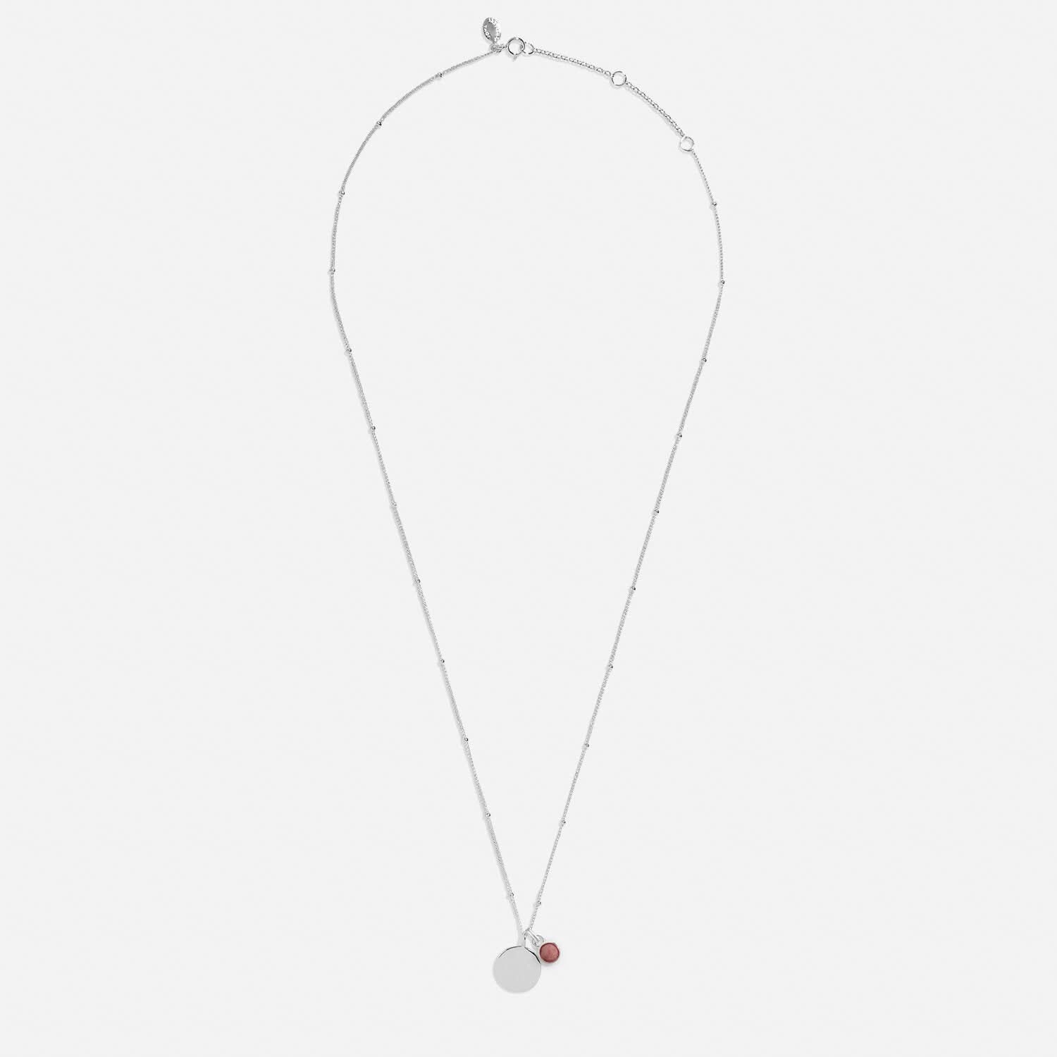 Sterling Silver Birthstone A Little October Necklace JJS0079